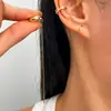 Clip de Oreja con Cruz de Borla Larga y Circonita Sin Perforación para Mujer, Lujo Accesible Elegante, Pendientes Clip para Hélice de Oreja con Forma de C y Circonita