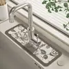 Tapete para Torneira Macio de Terra de Diatomáceas Banheiro Absorvente Secagem Rápida Tapete Bancada de Pia de Banheiro Cozinha Tapete para Vaso Sanitário