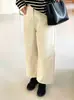 Jeans Vintage de Cintura Alta Wide Leg para Mulheres Plus Size 2026 outono Calças Retas Casuais Versáteis para Mulheres Plus Size