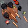 Juego de 4 Utensilios de Cocina de Silicona de Grado Alimenticio, Espátula para Cocinar Resistente a Altas Temperaturas, Cuchara para Sopa, Espátula para Cocinar, Juego Grande de Herramientas de Cocina