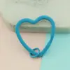 Llavero de Color Pintura para Hornear de 30 mm Forma de Corazón Corazón Corazón Corazón Corazón Anillo con Anillo Hebilla de Hierro Accesorios para Joyería Hecha a Mano DIY