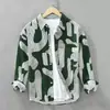 Camisa floral de manga comprida moderna e estilosa para homens, moda casual de alta qualidade com estampa de padrão único