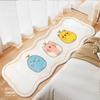 Alfombra de habitación tipo cachemira con dibujos animados para dormitorio, manta larga para la cama, suave, absorbente, resistente al desgaste, lavable, disponible al por mayor.
