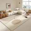 Tapete Estampado Estilo Moderno Creme Tapete de Quarto ao Lado da Cama Não Lavável Não Solta Fiapos Antiderrapante Resistente ao Desgaste Tapete de Chão de Veludo Cristal