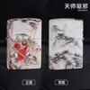 Serie Di Nuo de Seis Caras Impresa a Color Múltiples Patrones Exquisito Rueda de Amolado Retro Encendedor a Prueba de Viento de Queroseno Regalo Dropshipping
