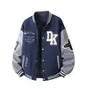 Chamarra de Béisbol de Marca Compartida de la NASA para Hombre Primavera, Otoño e Invierno Bordada Engrosada Americana Talla Grande Pareja Chaqueta de Trabajo Algodón Ropa Exterior