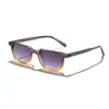 Gafas de sol rectangulares Rain Cross-Border de nuevo estilo con bloques de color únicos para hombres y mujeres, esenciales para fotografía callejera al aire libre y estilismo, Gafas de sol con protección solar