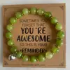 Amazon Transfronterizo Nuevo Pulsera de Amor de Calcedonia Verde Rosa Zebra Hecha a Mano Pulseras Nuevas para Hombre y Mujer Joyería de Cuentas