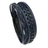 Tendência de 25 anos estilo europeu e americano sensação de novo design retrô fivela magnética de liga de zinco pulseira de couro de vaca masculina pulseira de couro
