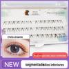 Cílios concubina natural transparente corte de haste dividida cílios postiços natural realista cruz cílios lisos