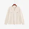 Suéter de Punto con Cuello Polo Talla Grande Estilo Old Money 2026 Invierno Gordito MM Minimalista Temperamento Chaqueta Casual Top para Mujer 25322