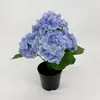 Película hidratante de tacto realista impresa en 3D de alta gama, bonsái de hortensia de 5 cabezas, flor artificial para comercio exterior y decoración del hogar