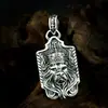 Prata de Lei S925 Prata Tailandesa Artesanato Fino Transfronteiriço Embutido Personalizado Ousado Tridimensional Cabeça de Leão Pingente Masculino Pingente de Prata de Lei para Homens