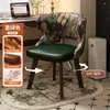 Silla de Comedor de Madera Maciza Uso en Casa Cómoda para Estar Sentado Mucho Tiempo Silla de Escritorio para Computadora Sala de Estudio Silla con Respaldo Giratorio Asiento de Escritorio Dormitorio Silla para Maquillaje
