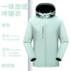 Ropa de montaña impermeable, fina, a prueba de viento, con logotipo personalizado impreso, venta al por mayor, monos para exteriores, abrigo, tres en uno