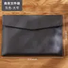 Bolsa de Arquivo Magnética A4 em Couro para Venda por Atacado Grande Capacidade de Armazenamento Bolsa de Arquivo A5 em Couro PU Bolsa de Informação para Reuniões de Escritório