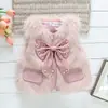 Chaleco para Niños para Otoño e Invierno, Elegante con Lazo Grande, Ropa de Abrigo para Niños, Pequeña Venta al por Mayor de Comercio Exterior Transfronterizo, Moderno para Niños Pequeños
