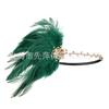 Faixa de cabelo de penas retrô europeia e americana Cross Border 1920S Gatsby Halloween Headwear Bola de Natal Tassel Headwear