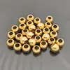 Cuentas Ligeras de Acero Inoxidable Cuentas Espaciadoras con Agujero Pasante Cuentas para Manualidades Hechas a Mano Cuentas Sueltas Cuentas de Posicionamiento para Pulsera Collar Chapado en Oro al Vacío en Horno