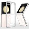 Adequado para Samsung ZFlip5 Magnetic Mobile Phone Case Bayer Material ZFlip3 / 4 Dobrado One-Body Transparente Shell Protetor