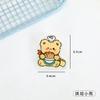 Broche de Oso Lindo Pin Decorativo Acrílico para Estudiantes Dibujos Animados Bolsas de Burbujas Bolsas para Lápices Accesorios Decorativos Joyería Pequeña