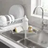 Suporte de Drenagem Triângulo de Ferro para Cozinha Suporte de Armazenamento para Pia Doméstica para Esponjas, Panos, Bolas de Lã de Aço e Armazenamento de Frutas e Verduras