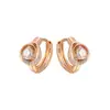Xuping Moda Diseño de Nicho Triángulo Geométrico Ear Cuff Aleación de Cobre Pendientes de Lujo Ligero Elegantes Transfronterizos Europeos y Americanos para Mujer