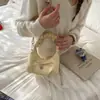 Bolsa Pequena Plissada com Laço para Mulheres 2026 Nova Primavera Bolsa de Mão Retrô Bolsa Nuvem Bolsa Transversal Versátil com Corrente