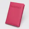 Capa de Passaporte de Couro, Porta-Passaporte, Logotipo Personalizado Atacado, Porta-Passaporte de Couro PU Inglês, Porta-Cartão Transfronteiriço da Amazon