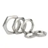 Acero Inoxidable 304 Tuerca Hexagonal Delgada Tuerca Raíz Rosca Fina Tapa de Tornillo Delgada Tuerca de Rosca para Tubería Imperial Tapa de Grifo de Bloqueo