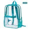 Mochila Escolar Coreana de Venta Caliente Transfronteriza Mochila de Viaje para Exteriores de Gran Capacidad Mochila Impermeable de PVC Transparente