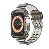 Pulseira aplicável para Apple Watch 9 Pulseira transparente de gelo para iWatch 8 Pulseira transparente para relógio inteligente S9
