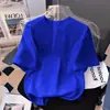 Camiseta Estilosa Soltinha de Verão para Meninos, Manga Curta, Gola Redonda, Cor Sólida