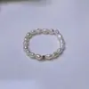 Anillo Barroco de Perla de Agua Dulce, Estilo Minimalista, Anillo de Perla Pequeña, Diseño Apilable de Nicho, Sensación de Lujo Ligero, Anillo Elástico para Dedo Índice