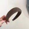 Faixa de Cabelo Esponjosa de Lã Xadrez Retrô para Outono e Inverno, Fashion e Versátil, Faixa de Cabelo Alta, Para Rosto Pequeno e Grampo Elegante