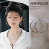 Déjame Deslumbrar Pendientes de Zirconia y Perla Estilo Idéntico al de Zhao Lusi Lujo Accesible Pendientes de Gama Alta Pendientes de Diseño Nicho para Mujer