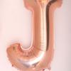 Globo de película de aluminio con letras de oro rosa de 40 pulgadas, globo de letras de oro rosa, decoración para fiestas, globo grande de papel de aluminio