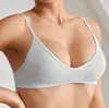 Sujetador Inalámbrico Fino de Venta Caliente Transfronterizo, Camisola de Yoga de Punto de Alta Elasticidad, Ropa Interior Casual sin Relleno con Tirantes Finos
