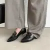 Mocasines de cuero lavado estilo británico con lazo 2026 otoño de tacón bajo casual de cuero genuino zapatos de vestir de corte bajo