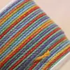 Hilo de Algodón Cielo Estrellado Estilo Tíbet 1.2mm Teñido Degradado Colorido Hilo de Tejido Hecho a Mano para Manualidades, Hilo para Pulseras y Cuerda de Algodón para el Festival del Bote del Dragón