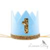 Suministros de decoración para fiesta de cumpleaños de bebé de un año, diseño directo de fábrica, corona para niños, sombrero de cumpleaños