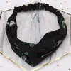 Moda Popular Estilo Pintura a Tinta Flor Tela Anillo para el Cabello Nudo Cruzado Creativo Multicolor Banda para Lavar la Cara Banda para el Cabello Banda para el Cabello
