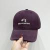Novo Estilo Simples Bordado Boné de Baseball Cabeça Grande Feminino Outono e Inverno Estilo Coreano Versátil Chapéu de Sombra Mostra Rosto Pequeno Boné para Homens