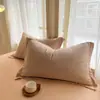 Fundas de almohada de hilo doble capa de algodón puro 2025 nuevas, un par de 48Cmx74Cm algodón fundas interiores para niños