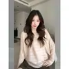 Top de punto coreano, discreto y sofisticado, de un solo hombro para mujer, perfecto para la primavera, que ofrece un diseño de manga larga de alta gama, elegante, holgado y favorecedor.