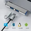 Hub USB-C Doblado Lateral Estación de Acoplamiento USB 3.0 Uno a Tres para Portátil Teléfono Disco U Divisor de 3 Puertos