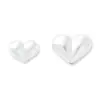 Plata Esterlina S925 Electrochapada Plata Fina Estéreo Corazón de Durazno Corazón Cuentas de Plata en Forma de Corazón DIY Pulsera de Perlas de Cristal