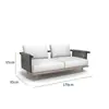 Sofá Nórdico de Exterior Sofá Impermeable de Ratán para Exteriores Silla Combinación de Mesa de Café para Patio Terraza Balcón Exterior