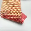 Tejido de Malla con Patrón de Espiga de Trigo con Estampado Completo Dorado, Tejido de Malla Elástica de Espiga para Decorar Vestidos de Escenario y Desfile de Moda
