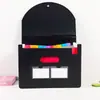 Carpeta Plegable tipo Acordeón A4 Nueva de 25 Compartimentos Sellada por Tres Lados con Correa para Colgar, Bolsa para Almacenamiento de Documentos de Oficina al por Mayor